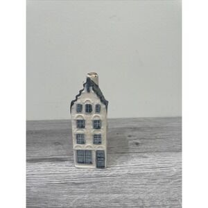 KLM Rynbende Distillery Blue Delft House #32 Empty Holland Original 1960 VTG
